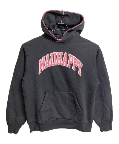 madhappy（マッドハッピー）MADHAPPY (マッドハッピー) Campus Fleece Hoodie  キャンパスフリースフーディ　パーカー　USA製　オーバーサイズ グレー サイズ:Sの古着・服飾アイテム
