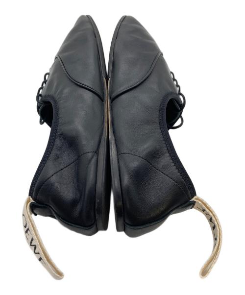 LOEWE（ロエベ）LOEWE (ロエベ) Soft Derby レースアップフラットシューズ ブラック サイズ:39の古着・服飾アイテム