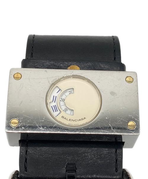 BALENCIAGA（バレンシアガ）BALENCIAGA (バレンシアガ) 5ベルト型 腕時計 ブレスット型　モントレ　ニコラ期 1000本限定品 282/1000 スイス製 ブラック×シルバー サイズ:実寸参照の古着・服飾アイテム