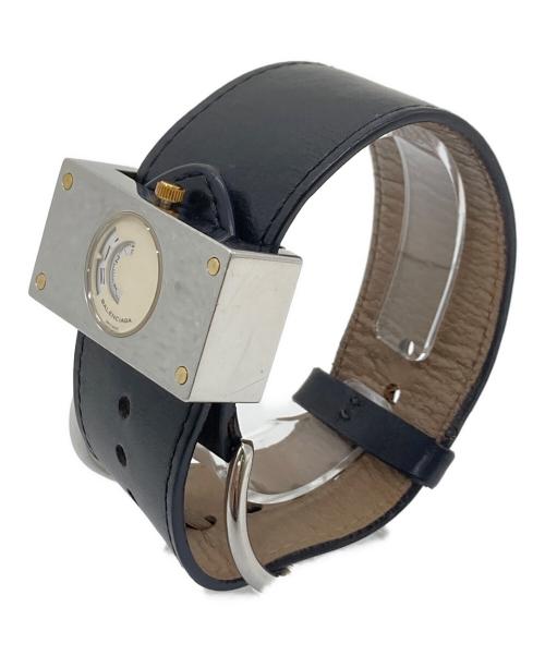 BALENCIAGA（バレンシアガ）BALENCIAGA (バレンシアガ) 5ベルト型 腕時計 ブレスット型　モントレ　ニコラ期 1000本限定品 282/1000 スイス製 ブラック×シルバー サイズ:実寸参照の古着・服飾アイテム