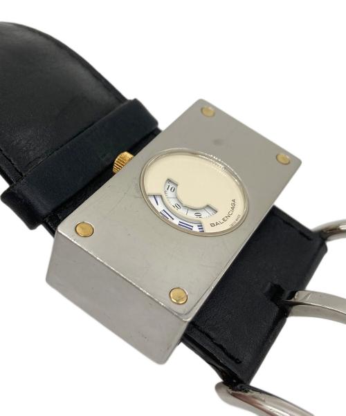 BALENCIAGA（バレンシアガ）BALENCIAGA (バレンシアガ) 5ベルト型 腕時計 ブレスット型　モントレ　ニコラ期 1000本限定品 282/1000 スイス製 ブラック×シルバー サイズ:実寸参照の古着・服飾アイテム