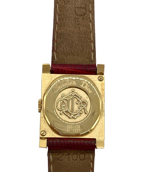 Christian Dior（クリスチャン ディオール）Christian Dior (クリスチャン ディオール) リストウォッチ　ラ・パリジェンヌ　AT 1227　R7 7/10 電池交換済み レッド×ゴールド サイズ:実寸参照の古着・服飾アイテム