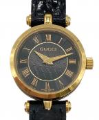 GUCCIグッチ）の古着「腕時計　アナログ時計」｜ブラック×ゴールド