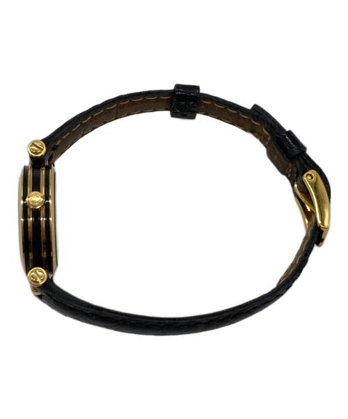 GUCCI（グッチ）GUCCI (グッチ) 腕時計　アナログ時計 ブラック×ゴールド サイズ:実寸参照　	R7 7/10 電池交換済みの古着・服飾アイテム
