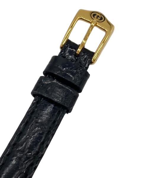 GUCCI（グッチ）GUCCI (グッチ) 腕時計　アナログ時計 ブラック×ゴールド サイズ:実寸参照　	R7 7/10 電池交換済みの古着・服飾アイテム