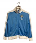 PUMAプーマ）の古着「FOOTBALL HERITAGE T7 トラックジャケット　アウター　ライトアウター　スポーツ　ジャージ」｜ブルー