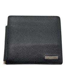 serapian（セラピアン）の古着「カードケース　マネークリップ　二つ折り財布　イタリア製」｜ブラック