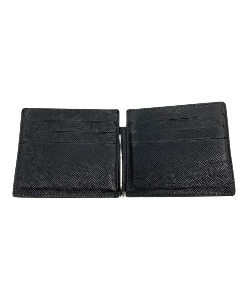 serapian（セラピアン）serapian (セラピアン) カードケース　マネークリップ　二つ折り財布　イタリア製 ブラック サイズ:実寸参照の古着・服飾アイテム