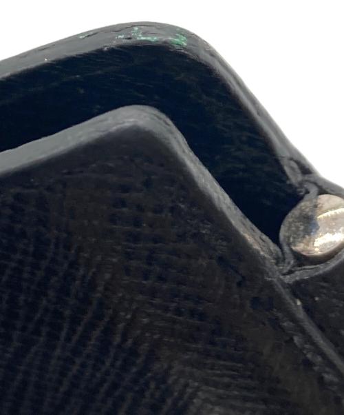 serapian（セラピアン）serapian (セラピアン) カードケース　マネークリップ　二つ折り財布　イタリア製 ブラック サイズ:実寸参照の古着・服飾アイテム