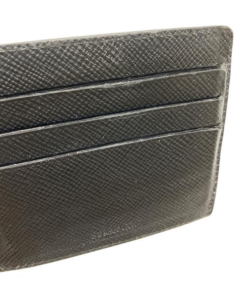 serapian（セラピアン）serapian (セラピアン) カードケース　マネークリップ　二つ折り財布　イタリア製 ブラック サイズ:実寸参照の古着・服飾アイテム