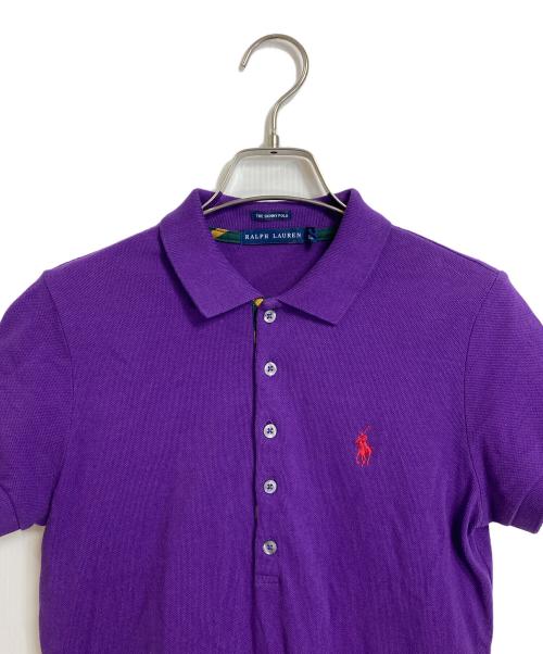 POLO RALPH LAUREN（ポロ・ラルフローレン）POLO RALPH LAUREN (ポロ・ラルフローレン) THE SKINNY POLO 5つボタンポロシャツ パープル サイズ:Sの古着・服飾アイテム
