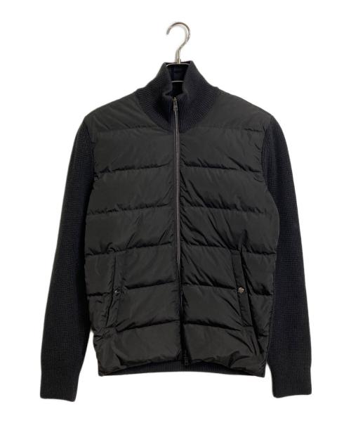 HERNO（ヘルノ）HERNO (ヘルノ) ニット切替ダウンジャケット 23AW ARDESIA & FINGAL BOMBER ブラウン サイズ:46の古着・服飾アイテム