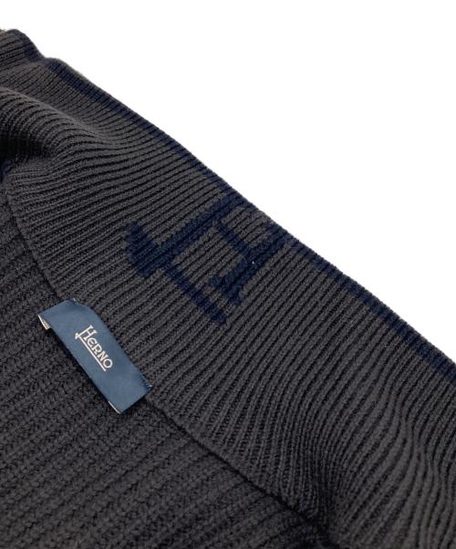 HERNO（ヘルノ）HERNO (ヘルノ) ニット切替ダウンジャケット 23AW ARDESIA & FINGAL BOMBER ブラウン サイズ:46の古着・服飾アイテム