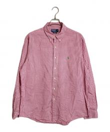 POLO RALPH LAUREN（ポロ・ラルフローレン）の古着「ボタンダウンシャツ　コットンシャツ　チェック」｜ピンク×ホワイト
