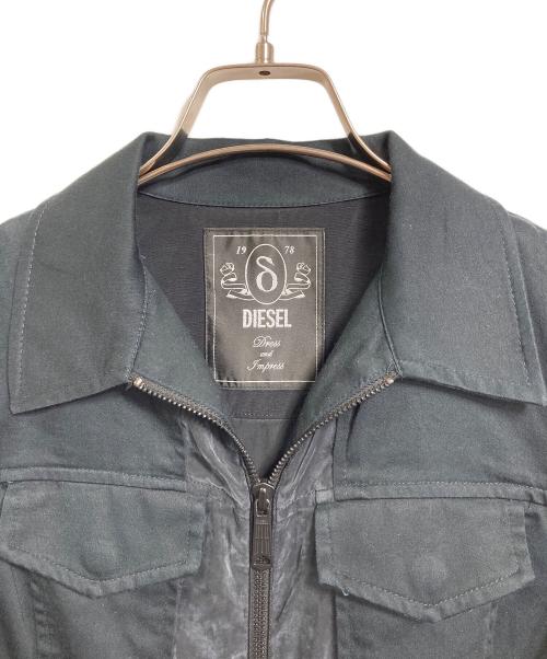 DIESEL（ディーゼル）DIESEL (ディーゼル) 切替モッズコート　ロングコート　アウター　ライトアウター ブラック サイズ:XXSの古着・服飾アイテム