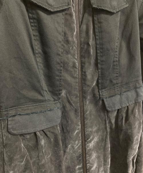 DIESEL（ディーゼル）DIESEL (ディーゼル) 切替モッズコート　ロングコート　アウター　ライトアウター ブラック サイズ:XXSの古着・服飾アイテム