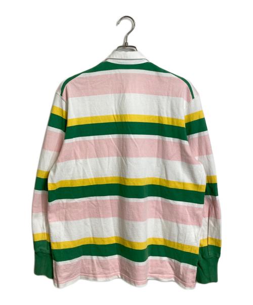 digawel（ディガウェル）DIGAWEL (ディガウェル) Border Rugby Shirt White　ボーダーカットソー ホワイト×イエロー サイズ:1の古着・服飾アイテム