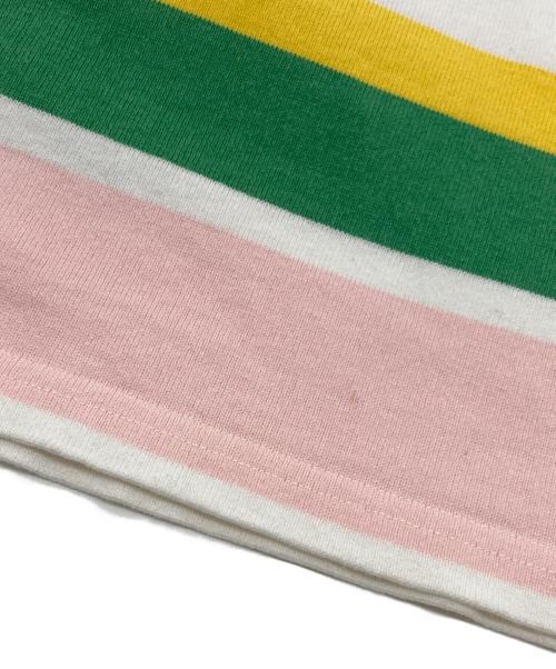 digawel（ディガウェル）DIGAWEL (ディガウェル) Border Rugby Shirt White　ボーダーカットソー ホワイト×イエロー サイズ:1の古着・服飾アイテム