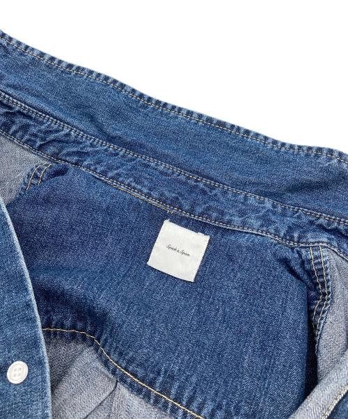 Spick and Span（スピックアンドスパン）Spick and Span (スピックアンドスパン) ショートデニムシャツ　長袖シャツ インディゴ サイズ:実寸参照の古着・服飾アイテム