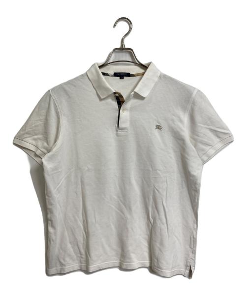 BURBERRY LONDON（バーバリーロンドン）BURBERRY LONDON (バーバリーロンドン) ノバチェック切替ポロシャツ　半袖ポロシャツ　半袖シャツ　日本製 ホワイト サイズ:LLの古着・服飾アイテム
