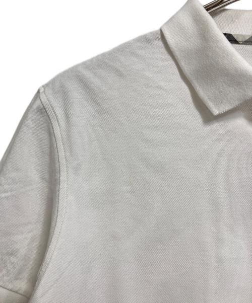 BURBERRY LONDON（バーバリーロンドン）BURBERRY LONDON (バーバリーロンドン) ノバチェック切替ポロシャツ　半袖ポロシャツ　半袖シャツ　日本製 ホワイト サイズ:LLの古着・服飾アイテム