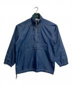 NIKEナイキ）の古着「【古着】90’Sアノラックパーカー ハーフジップ　90年代　銀タグ」｜ネイビー×グリーン