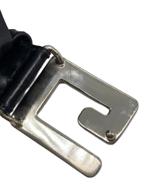 GUCCI（グッチ）GUCCI (グッチ) Gロゴレザーベルト　イタリア製 ブラック サイズ:実寸参照の古着・服飾アイテム