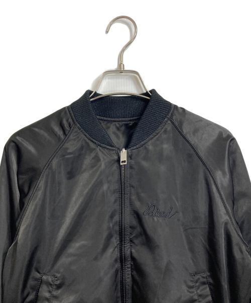 DIESEL（ディーゼル）DIESEL (ディーゼル) リバーシブルサテンスタジャン　ラグランジャケット ブラック サイズ:XSの古着・服飾アイテム