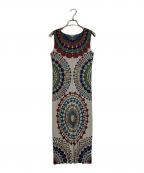 PLEATS PLEASEプリーツプリーズ）の古着「マンダラ柄プリーツノースリーブワンピース　20年秋冬　AW」｜マルチカラー