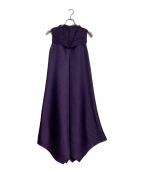 PLEATS PLEASEプリーツプリーズ）の古着「襟付きプリーツワンピース」｜パープル