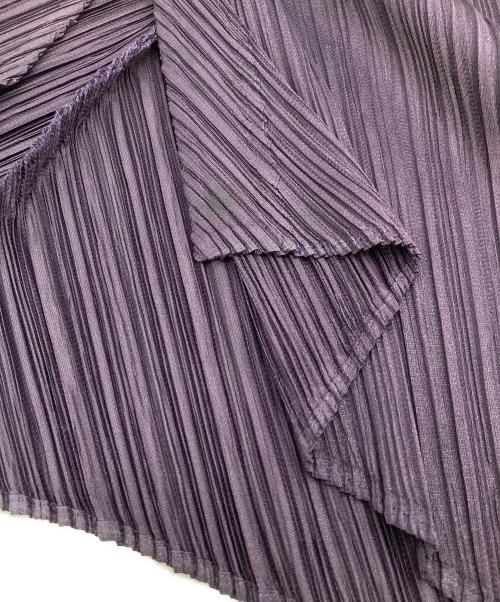 PLEATS PLEASE（プリーツプリーズ）PLEATS PLEASE (プリーツプリーズ) プリーツシャツジャケット　11年秋 パープル サイズ:3の古着・服飾アイテム