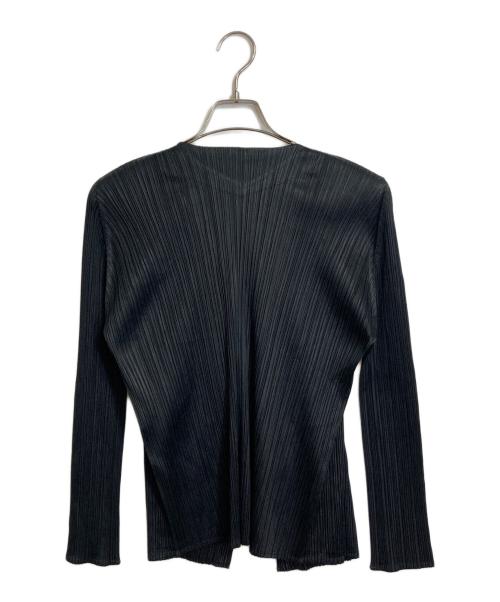 PLEATS PLEASE（プリーツプリーズ）PLEATS PLEASE (プリーツプリーズ) プリーツカーディガン ブラック サイズ:3の古着・服飾アイテム
