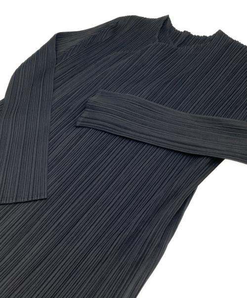 PLEATS PLEASE（プリーツプリーズ）PLEATS PLEASE (プリーツプリーズ) プリーツカーディガン ブラック サイズ:3の古着・服飾アイテム