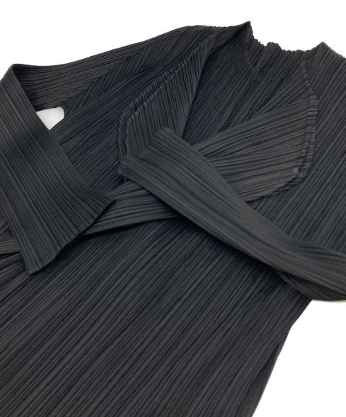 PLEATS PLEASE（プリーツプリーズ）PLEATS PLEASE (プリーツプリーズ) プリーツカーディガン ブラック サイズ:3の古着・服飾アイテム