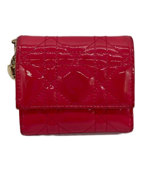 Christian Dior（クリスチャン ディオール）Christian Dior (クリスチャン ディオール) 3つ折り財布 ショッキングピンクの古着・服飾アイテム