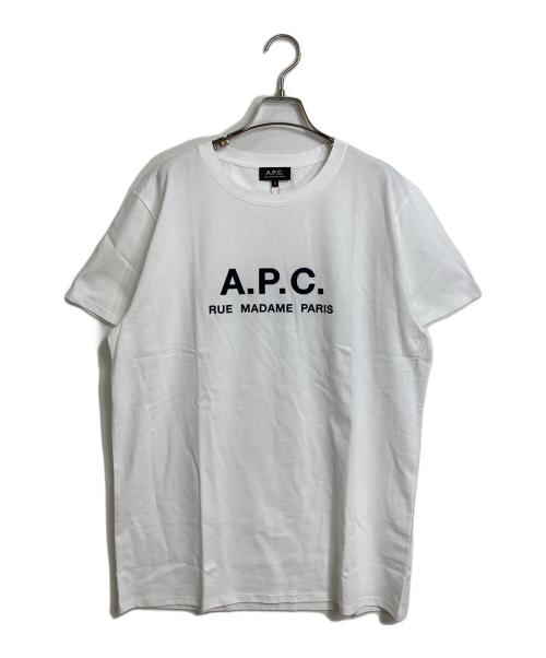 A.P.C.（アーペーセー）A.P.C. (アーペーセー) RUE MADAME PARIS Tシャツ ホワイト サイズ:XLの古着・服飾アイテム