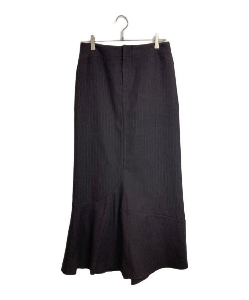 JUNYA WATANABE COMME des GARCONS（(ジュンヤワタナベ コムデギャルソン）JUNYA WATANABE COMME des GARCONS ((ジュンヤワタナベ コムデギャルソン) ウールマーメイドスカート　ストライプ ブラウン サイズ:Mの古着・服飾アイテム