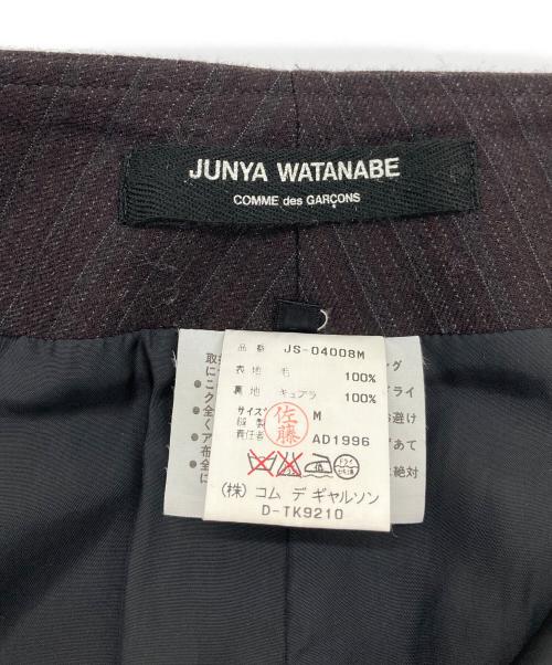JUNYA WATANABE COMME des GARCONS（(ジュンヤワタナベ コムデギャルソン）JUNYA WATANABE COMME des GARCONS ((ジュンヤワタナベ コムデギャルソン) ウールマーメイドスカート　ストライプ ブラウン サイズ:Mの古着・服飾アイテム