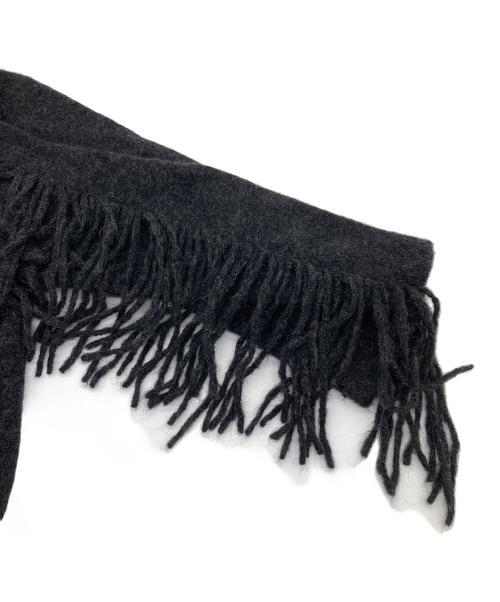 MaxMara（マックスマーラ）MaxMara (マックスマーラ) クルーネックフリンジニット グレー サイズ:Sの古着・服飾アイテム