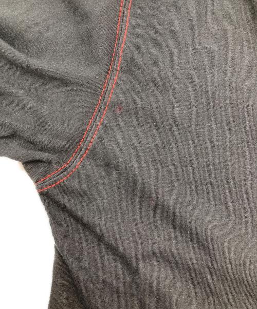 COMME des GARCONS HOMME（コムデギャルソン オム）COMME des GARCONS HOMME (コムデギャルソン オム) チェックデザインカーディガン　レッドステッチ　シェルボタン ネイビー サイズ:Sの古着・服飾アイテム