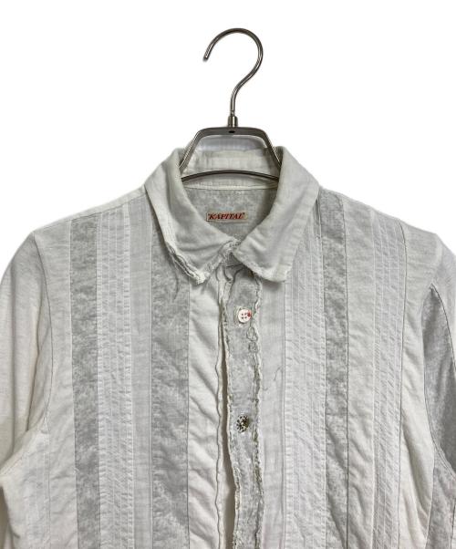 KAPITAL（キャピタル）KAPITAL (キャピタル) ホーボーシャツ パッチワーク コットンリネン ホワイトの古着・服飾アイテム