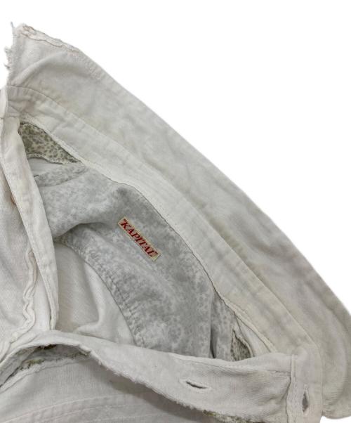 KAPITAL（キャピタル）KAPITAL (キャピタル) ホーボーシャツ パッチワーク コットンリネン ホワイトの古着・服飾アイテム