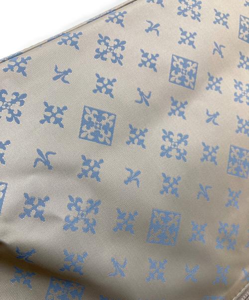 russet（ラシット）russet (ラシット) 総柄トートバッグ　A4収納　大容量　日本製 グレー×ブルー サイズ:実寸参照の古着・服飾アイテム