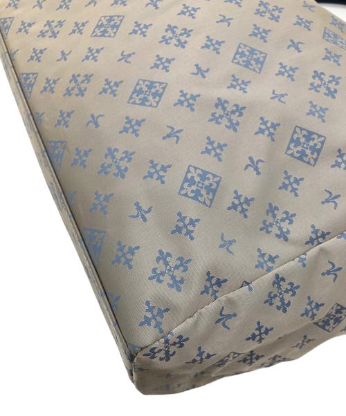 russet（ラシット）russet (ラシット) 総柄トートバッグ　A4収納　大容量　日本製 グレー×ブルー サイズ:実寸参照の古着・服飾アイテム