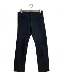 COMME des GARCONS HOMME PLUS（コムデギャルソンオムプリュス）の古着「タイヤボタンポリ縮絨　パンツ　AD2012 13SS Poor King期 プアキング期 ポリ縮絨」｜ブラック