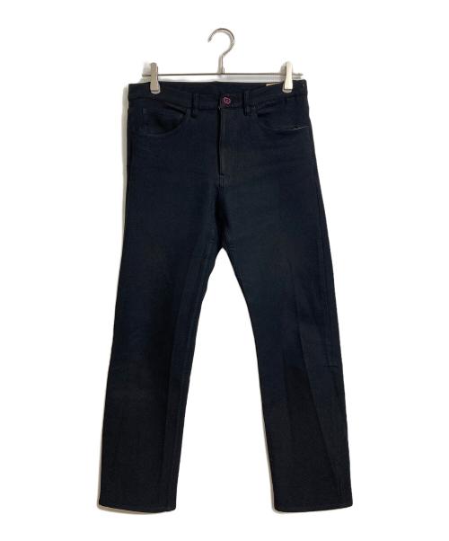 COMME des GARCONS HOMME PLUS（コムデギャルソンオムプリュス）COMME des GARCONS HOMME PLUS (コムデギャルソンオムプリュス) タイヤボタンポリ縮絨　パンツ　AD2012 13SS Poor King期 プアキング期 ポリ縮絨 ブラック サイズ:XSの古着・服飾アイテム