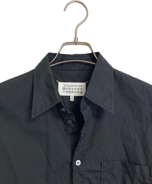 Maison Margiela（メゾンマルジェラ）Maison Margiela (メゾンマルジェラ) ガーメントダイ長袖シャツ ヨツタグ　コットンシャツ ブラック サイズ:38の古着・服飾アイテム