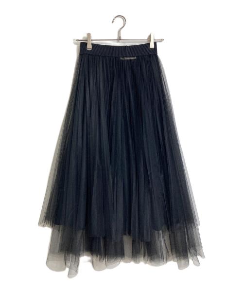 Fabiana Filippi（ファビアナフィリッピ）Fabiana Filippi (ファビアナフィリッピ) チュールスカート　ロングスカート　イタリア製 ブラック サイズ:XSの古着・服飾アイテム