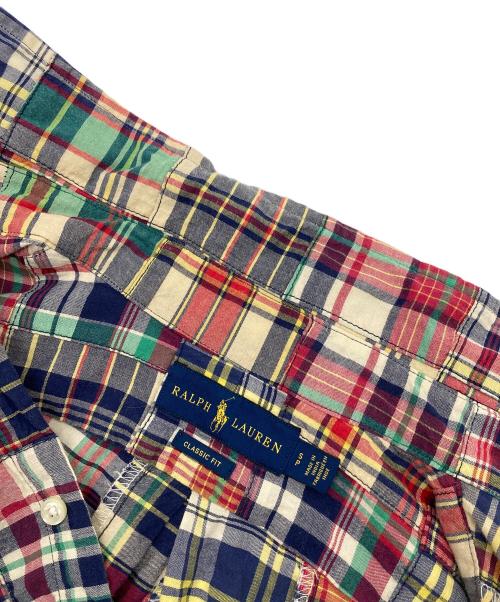 RALPH LAUREN（ラルフローレン）RALPH LAUREN (ラルフローレン) CLASSIC FIT パッチワークシャツ　長袖シャツ　ポニー刺繍 マルチカラー サイズ:Sの古着・服飾アイテム