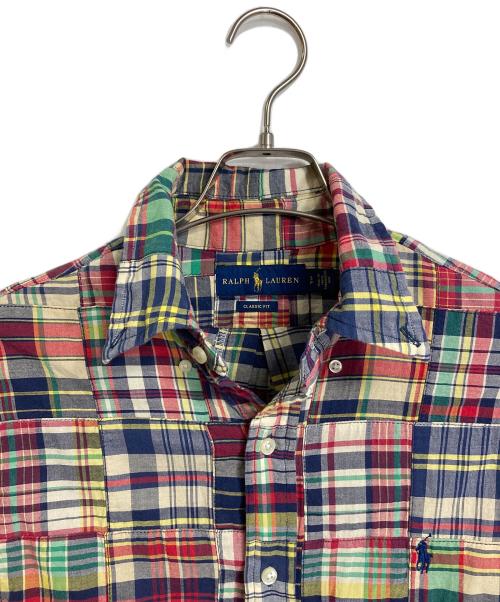 RALPH LAUREN（ラルフローレン）RALPH LAUREN (ラルフローレン) CLASSIC FIT パッチワークシャツ　長袖シャツ　ポニー刺繍 マルチカラー サイズ:Sの古着・服飾アイテム